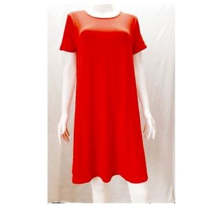 Old Navy red swing t-shirt dress. Size large tall.